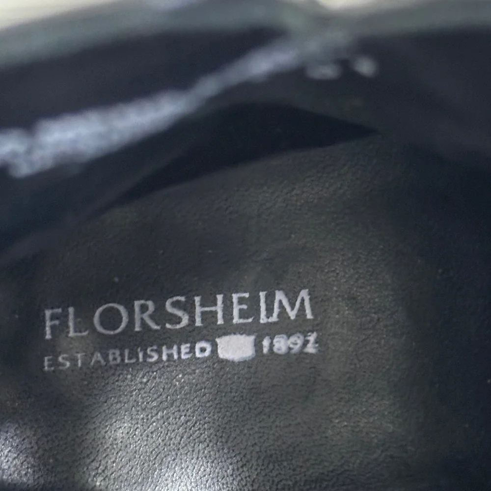 Florsheim Essex Moc Toe‎ Boots Mens 8.5 Black Leather Side Zip Ankle Dress